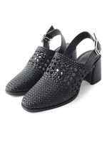 メッシュバックストラップパンプス/ブラック(019)