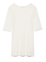 ラウンドテレコTシャツ/WHT