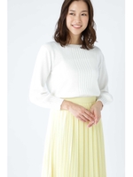 ラウンドネックニットプルオーバー/ホワイト(030)