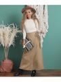 ラップロングスカート/ベージュ(005)