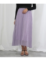 ラメ入ジオメトッリックプリントスカート/ラベンダー(023)