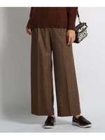 ランダムヘリンボンストレートワイドパンツ/ダークブラウン(443)