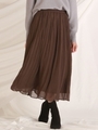 ランバンヨウリュウ プリーツスカート/ブラウン