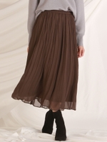 ランバンヨウリュウ プリーツスカート/ブラウン