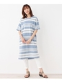 リップルジャージーワンピース/ライトブルー(391)