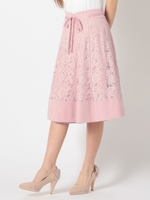 リバーシブルレーススカート/ピンク
