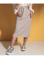 リブタイトスカート/ベージュ(005)