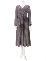 レースアップカシュクールデザインワンピース/パープル