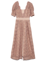 レイヤード刺繍チュールワンピース/PBEG