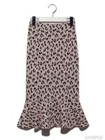 レオパードマーメイドスカート/ピンク