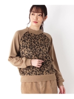 レオパード切り替えプルオーバー/ベージュ(052)