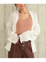 ロングスリーブシアーシャツ/ホワイト(001)