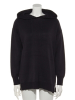 ロングニットパーカー/ネイビー