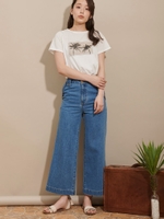 ワイドデニムパンツ/インディゴブルー