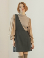 ワンショルダーストラップミニスカート/C.GRY