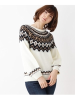 求心柄ニットプルオーバー/オフホワイト(403)