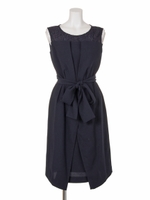 肩レースタックワンピース/ネイビー