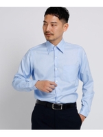 市松紋 ビジネスシャツ[ メンズ シャツ 日本製 ]/ライトブルー(091)