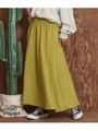 小花柄フレアスカート/マスタード(044)