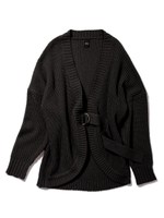 片畦Dカンベルトカーデ/チャコールグレー