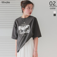 オーバーサイズピグメントフォトプリントTシャツ【メール便可／100】