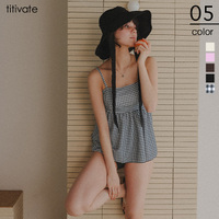 ペプラムギャザーデザインビスチェビキニ/水着【メール便可／100】