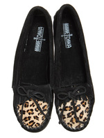 【MINNETONKA】レオパードスエードモカ