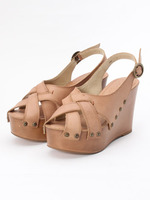 【mio　notis】レザーバックストラップサンダル