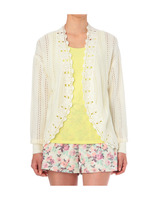 透け編みニットカーディガン