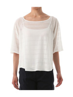 ボートネックシャドウボーダーニット