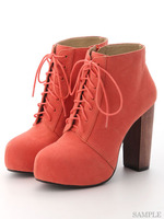 レースアップショートブーツ