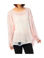 WILDFOX ロゴデザインダメージ加工プルオーバー