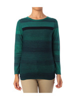 ミックスカラーライン入りニットプルオーバー