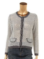 【アウトレット特別価格】変わり編みラメニットカーデ