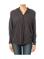 ドルマンスリーブフロントジップカーディガン