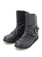 バックベルトポイントショートブーツ