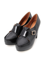 モンクストラップ厚底パンプス