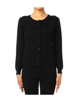 [L]ラウンドネックニットカーディガン