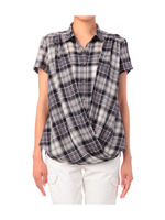 [S]カシュクール風タータンチェックブラウス