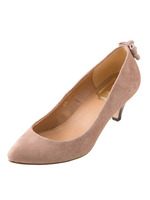 バックリボンスエードパンプス