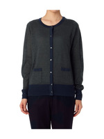 配色カーディガン