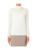 ジャージタートルネックカットソー