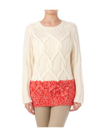 配色ニットプルオーバー