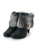 2WAYファーカバー付きスタッズブーティ