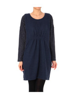 ニットソー切り替えゆるポケワンピース