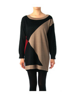 バイヤス配色ニットワンピース