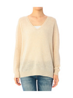 羊・アルパカ混ニットプルオーバー