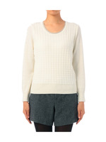 [L]千鳥柄ふくれジャカードニット