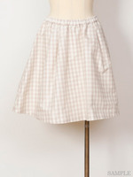 【Balcony and Bed】ギンガムチェックタフタフレアスカート