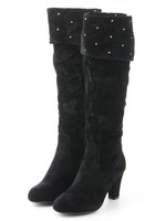 キルティングロングブーツ